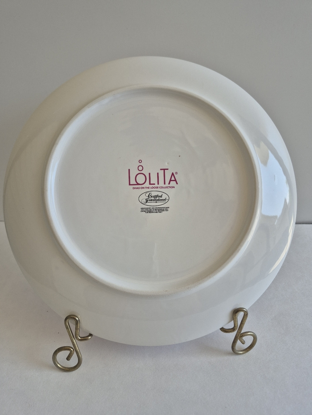 Lolita Pink and Black "Divas on the Loose" Decorative Plate - Picture 7 of 8